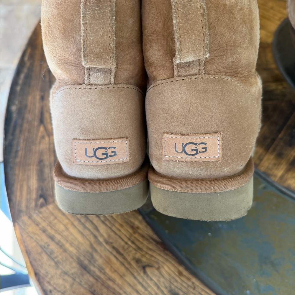 UGG Short Chestnut Suede Boots